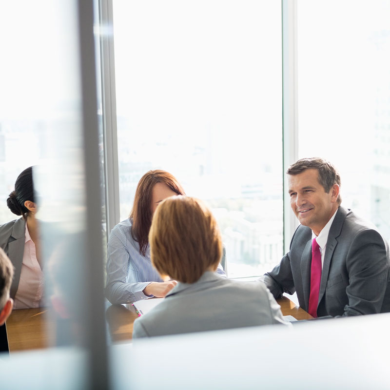 A group of business people in a meeting